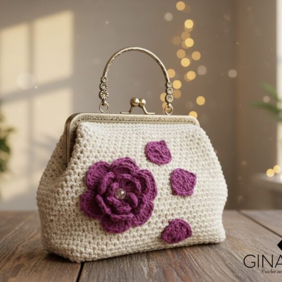 Τσάντα χειρός με frame Vintage Bloom