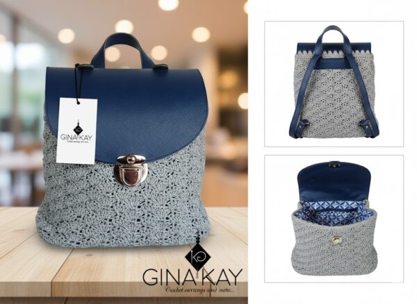 μπλε σακίδιο με βεντάλια