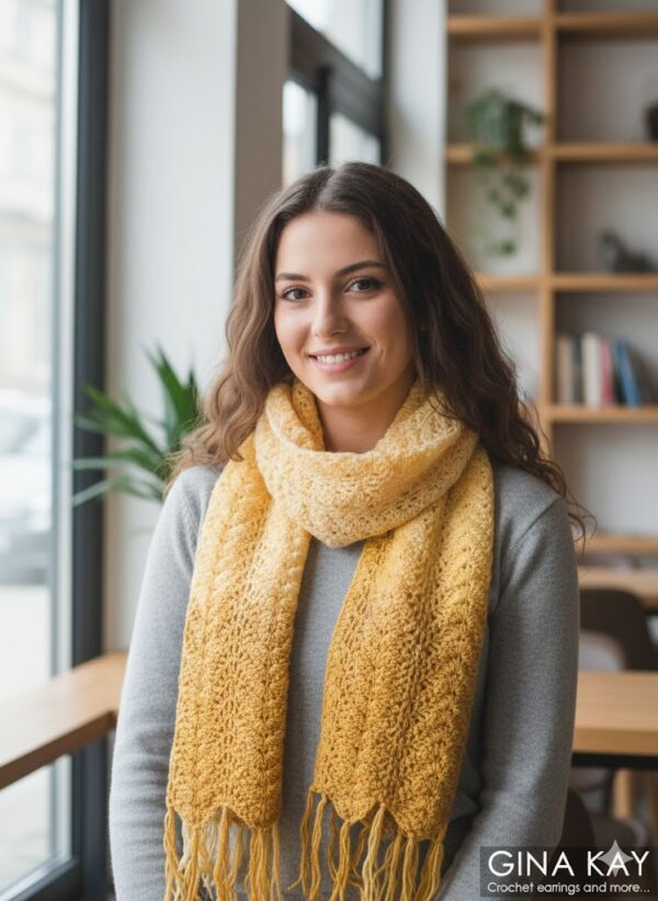 κίτρινο κασκόλ