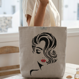 Tote bag face girl